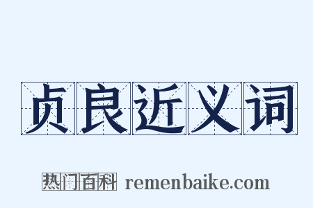 贞良近义词是什么意思的图片